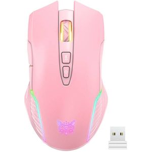 Onikuma - CW905 - Draadloze Gaming Muis - Roze - 5-staps DPI-instelling