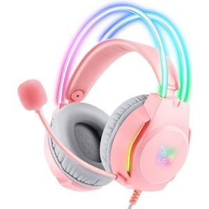Onikuma X26 Gaming-koptelefoon (bedraad) Roze (Bedraad), Gaming headset, Roze