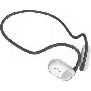 HiFuture Future Mate: 5.3 Bluetooth open ear Koptelefoon met Bone Conduction, Sportkoptelefoon Gym, IPX5 waterdicht, ENC met 2 microfoons, 8 uur speeltijd, compatibel met Android, iOS, Kleur (Wit)