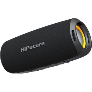 Hifuture Gravity luidspreker - Bluetooth speaker draadloos 5.3 - 12 Uur Speeltijd - IPX7 Waterdicht - Schakelen Tussen Twee Bluetooth-Apparaten - RGB LED-Licht - Kleur Zwart