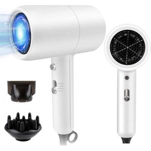 Föhnborstel 5in1 -Föhnen/Krullen/Steil Maken/Styling - 1000w - Wit