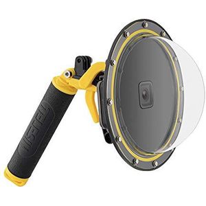 Telesin - Waterdichte GoPro Dome - Behuizing - Zwart/Geel - Inclusief Drijvende Bobber en Polsbandje