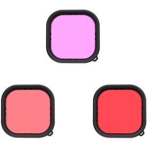 Telesin Duik-filters voor GoPro 9/10/11/12, rood/roze/magenta