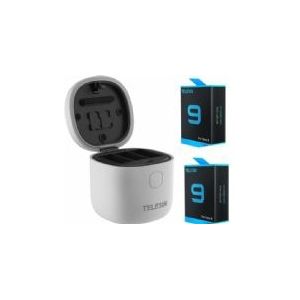 Allin Charger Box met twee batterijen voor GoPro Hero 9 camera