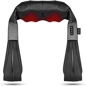 VOYOR-HEALTH Shiatsu rugmassageapparaat met warmte en schoudermassage voor lichaamsspierpijnverlichting, 4D Deep Tissue Kneedmassage thuis, auto, kantoor, PJ100