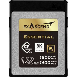 Exascend ESSENTIAL 128GB CFexpress Type B - 1800MB/s - Zwart Grijs
