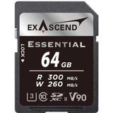 Exascend - Essential Series - Geheugenkaart - 64GB - Zwart - Zilver