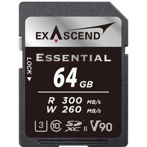 Exascend - Essential Series - Geheugenkaart - 64GB - Zwart - Zilver
