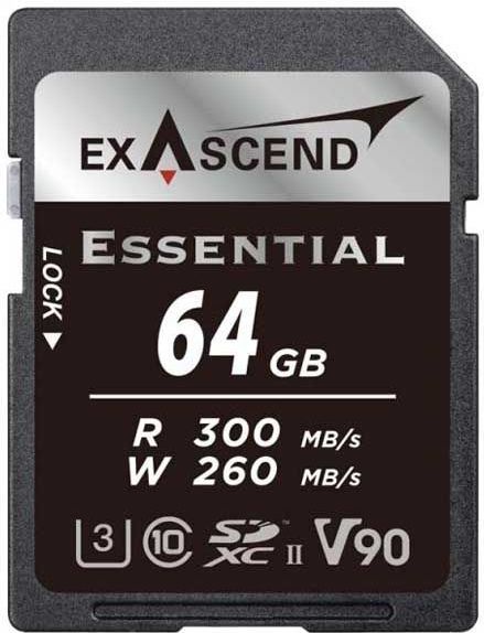 Exascend - Essential Series - Geheugenkaart - 64GB - Zwart - Zilver