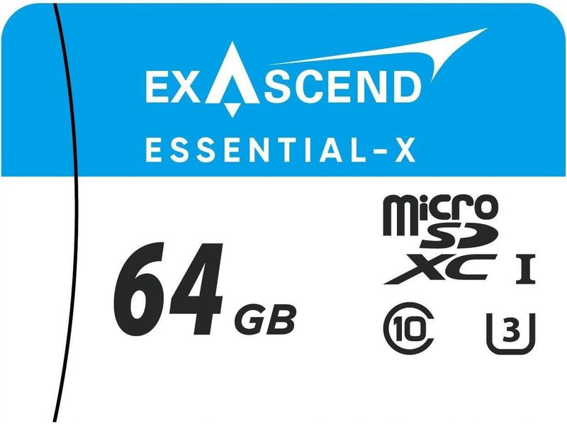 Exascend - Essential-X - Micro SD Geheugenkaart - 64GB - UHS-I 40MB/s