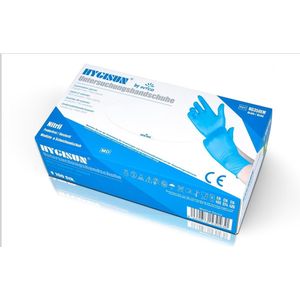 HYGISUN Nitril Handschoenen 100 Stuks Nitrile Wegwerp Handschoenen-Poedervrij,Latexvrij, Blauw Maat L