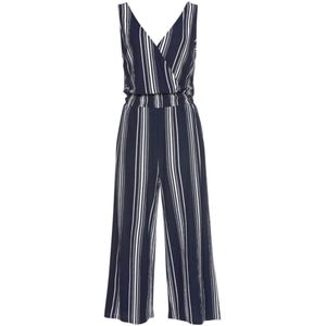 Jumpsuit - Gestreept - Jersey/Viscose - V-hals - Mouwloos