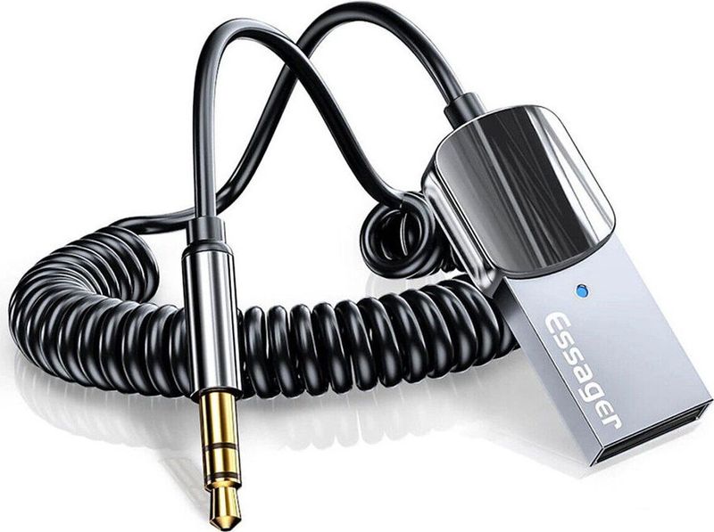 Essager - Bluetooth 5.0 Receiver - AUX naar USB - Grijs