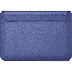 Laptoptas 13.3 Inch - Leren Laptophoes - Sleeve Alle Merken - Tas Alle Laptops Tot 13.3 Inch - Genuine Leather - Laptopsleeve - Waterafstotend - Zakelijke Laptoptas - Blauw