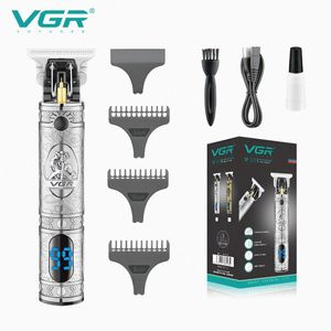 VGR V-228 Premium Haar Trimmer Voor Mannen, Professionele USB Cordless Opladen Haar Tondeuse met LED Digitale Display