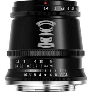 TTArtisan - APS-C 17mm f1.4 MFT - Lens - Zwart