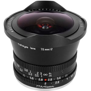 TT Artisan Cameralens 7.5mm F2.0 APS-C voor Fuji FX - Fisheye
