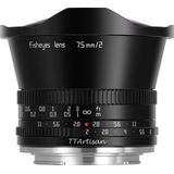 TT Artisan - Cameralens - 7.5 mm F2.0 APS-C - M43-vatting