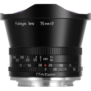 TT Artisan - Cameralens - 7.5 mm F2.0 APS-C - M43-vatting