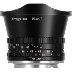TTArtisan - 7.5mm F/2.0 - Canon RF Mount - Zwart - Groothoeklens