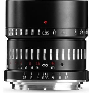 TTArtisan APS-C 50mm F/0.95 metalen behuizing lens compatibel met Sony E - zilver