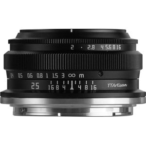 TTArtisan - APS-C 25mm F2 - Metalen Body Lens - Zwart - Compatibel met Nikon Z Mount