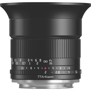 TTArtisan 10mm F2 Asph. APS-C - Canon RF - Zwart