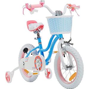 Royal Baby Stargirl Kinderfiets voor meisjes, handrem en terugtraprem, 45 cm, vanaf de jaren, blauw