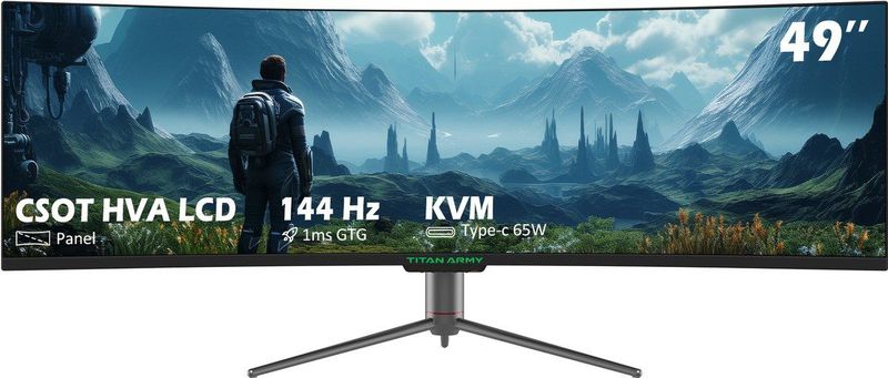 Titan Army C49SHC - Gamingmonitor - 49 inch - 3840x1080 - HVA-paneel
