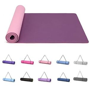 Good Nite Yogamat, antislip, 6 mm dik, met TPE-draagriem, antislip, 183 x 61 x 0,6 cm (paars/roze)