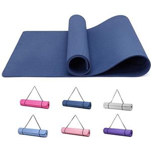 Good Nite Gymnastiekmat, yogamat, fitnessmat, antislip, trainingsmat, sport, turnmat, pilates, mat, vloerturnmat met draagriem, 183 x 61 x 0,6 cm (marine)