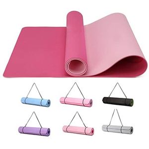 Good Nite Gymnastiekmat, yogamat, fitnessmat, antislip, sportmat, pilatesmat, vloermat, met draagriem, 183 x 61 x 0,6 cm (roze/pruim)