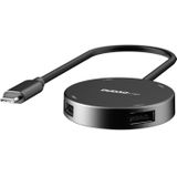Dudao A15B 4-in-1 USB 3.0 Grijs (USB-C, 4 Havens), Docking station + USB-hub, Grijs