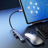 Dudao - USB-C Hub Adapter - Grijs - 4in1 - 1x USB 3.0 - 3x USB 2.0