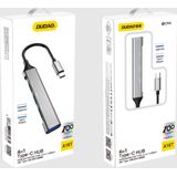 Dudao - USB-C Hub Adapter - Grijs - 4in1 - 1x USB 3.0 - 3x USB 2.0