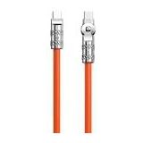 Dudao L24CL 120W 1m USB-C to Lightning Rotating Cable (Orange)