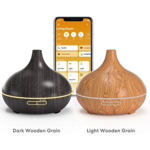 Meross - Smart Wi-Fi Essential Oil Diffuser - Light Wooden Grain