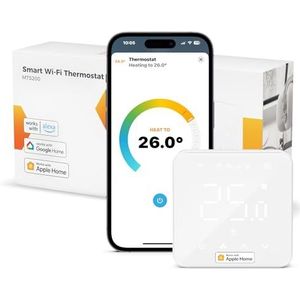 Slimme thermostaat voor combiketel/watervloerverwarming, WiFi-thermostaat Werkt met Apple HomeKit Siri, Alexa, Google Home, bekabelde installatie, ondersteuning voor slimme verwarming op afstand