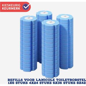 LaNicole®1.1-Foaming Pads Navulling-Refills-6/24/36-Opzetstukken-Toiletborstel-Wcborstel-Pads-Toilet