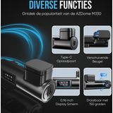 AZDome - M330 - Dashcam - Zwart - FullHD - Wifi - Nachtzicht