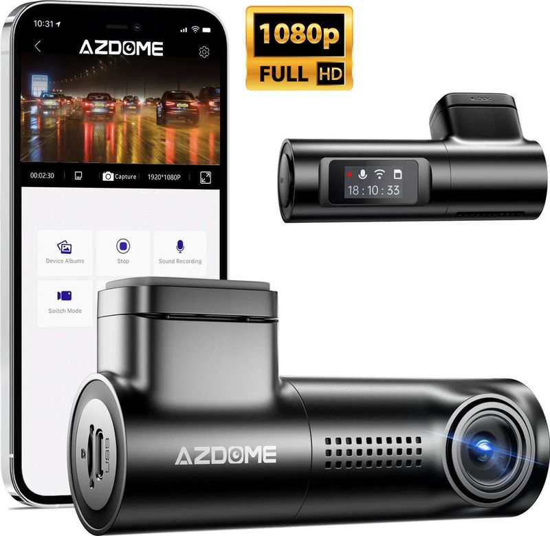 AZDome - M330 - Dashcam - Zwart - FullHD - Wifi - Nachtzicht