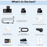 AZDome - M580 Pro 5K - Dashcam Set - Zwart - 64GB - Inclusief Interieur en Achter Camera