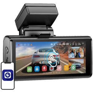 AZDome - M580 Pro 5K - Dashcam Set - Zwart - 64GB - Inclusief Interieur en Achter Camera