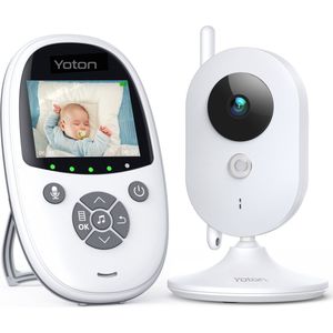 Yoton YB01 Babyfoon met Camera - 2,4 inch LCD-Scherm - Temperatuurbewaking - Wit