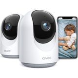 GNCC P1 - Wifi Babyfoon met Camera - Wit - 1080P - Bidirectionele Audio - Bewegingsdetectie