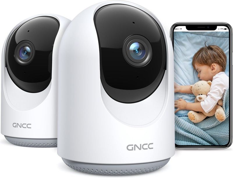 GNCC P1 - Wifi Babyfoon met Camera - Wit - 1080P - Bidirectionele Audio - Bewegingsdetectie