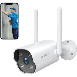 GNCC GT1Pro Bewakingscamera voor Buiten - 2K IP-camera's - Wifi en app - Nachtzicht - Tweerichtingsaudio - Wit