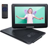 YOTON YD155 Draagbare DVD-Speler Auto - 15,5"" Draaibaar HD-Scherm - Accu - 4-6 Uur Speeltijd - Voor SD-kaart/USB/Sync TV - Zwart