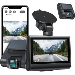 iZEEKER GD850 Dashcam voor auto - 4K & 1080P - Voor en Achter Camera - WiFi en GPS - 3'' IPS Touchscreen - Sony Sensor - Nachtzicht