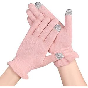 Donfri Katoenen handschoenen, touchscreen-werkhandschoenen, neurodermitis, dunne vochtinbrengende handschoenen voor droge handen, eczeem, schoonheid (maat S)